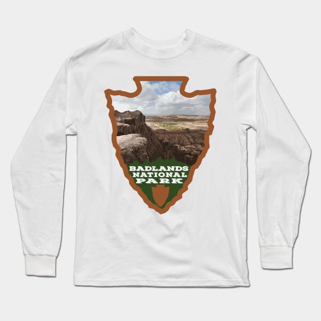 Badlands National Park arrowhead Long Sleeve T-Shirt by SlapTheWorld